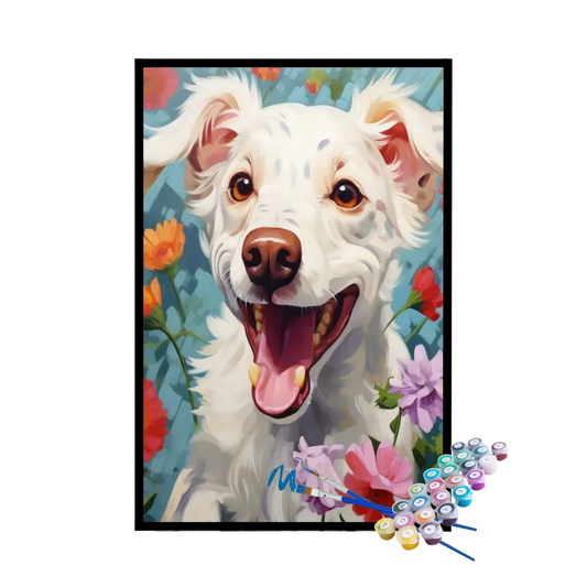 Kit de Pintura Numerada - Primavera Canina