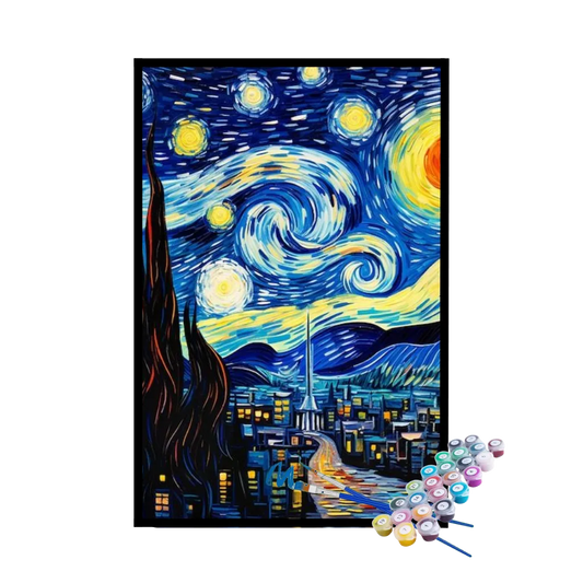 Kit de Pintura Numerada - Noite Estrelada