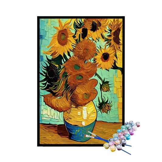 Kit de Pintura Numerada - Girassóis