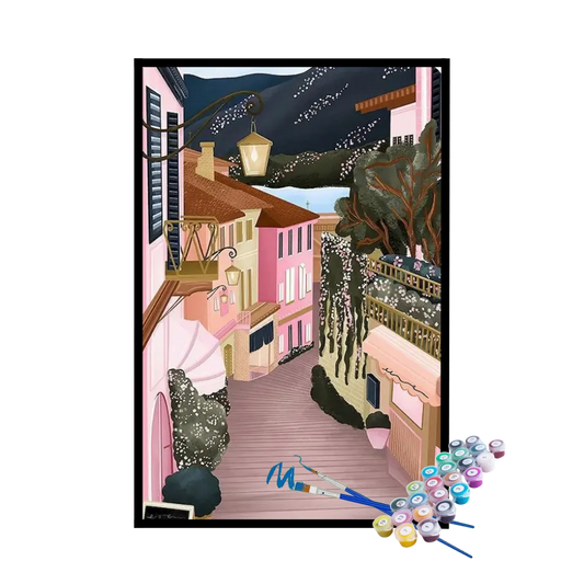 Kit de Pintura Numerada - Rua das Lanternas